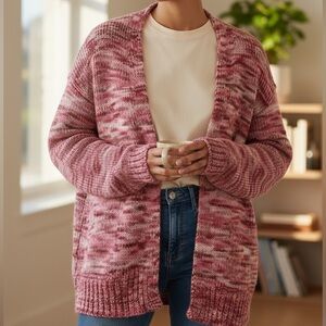 LOFT Multi-Colored Knit Cardigan